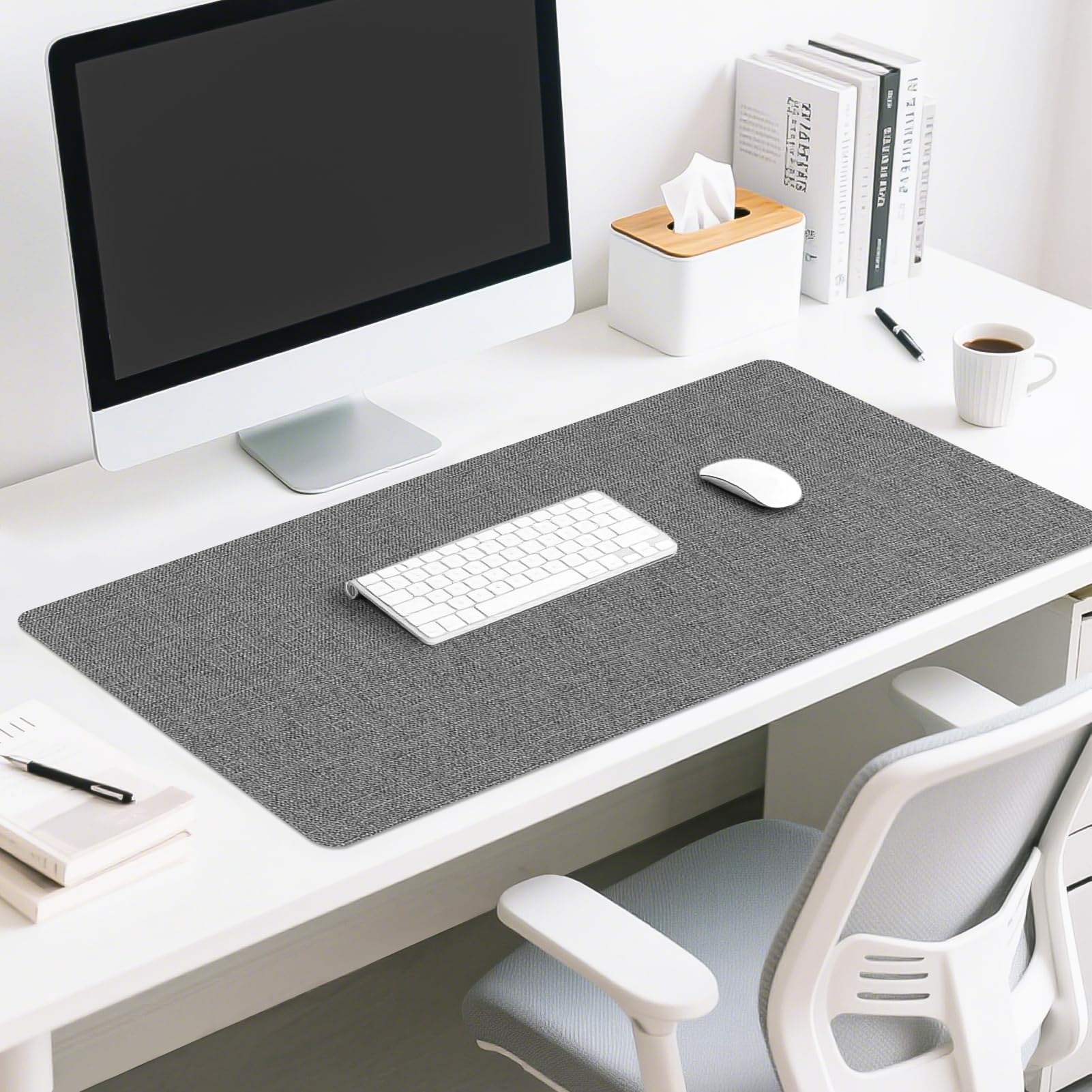 Tapis de bureau en cuir haut de gamme pour table moderne - 8