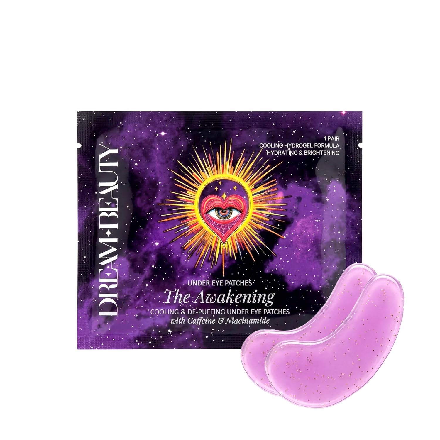 Dream Beauty Cooling & Depuffing Under Eye Patches for Dark Circles & Puffiness | The Awakening Hydrogel Under Eye Patch by Dream Beauty | With Niacinamide & Caffeine | 1 Pair (Pack of 2)-image-14