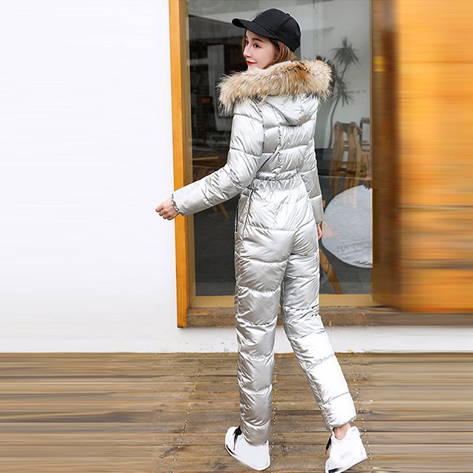 Sunnyuk Tuta Neve Donna Tuta Montagna Invernale Completo Curvy Termico Salopette da Neve da Sci Impermeabili Intera Elegante da Snowboard