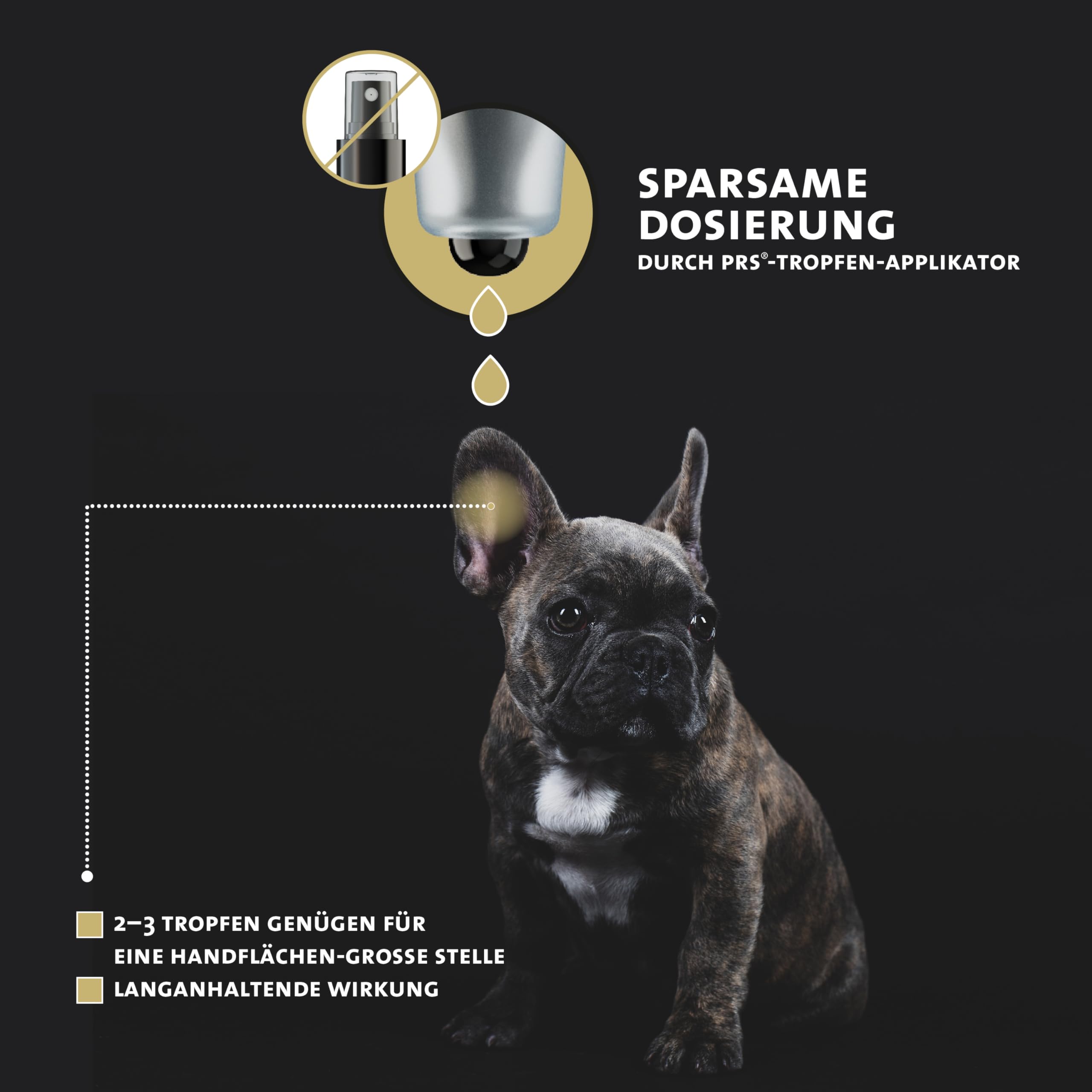 Peticare Anti-Parasiten Mittel für Hunde-Ohren | Gegen Ohrmilben Räude Pilze, Lindert Juckreiz, Fördert Regenerationsprozess, PRS® System für lange Wirkung