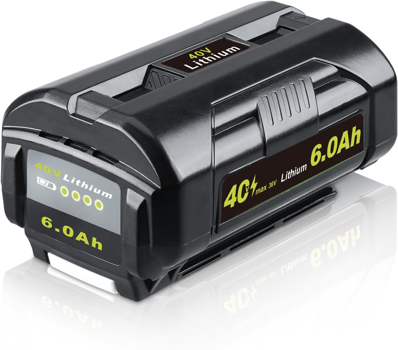 Masione 40V Lithium-ion Replacement for Ryobi Battery 6.0Ah Compatible with Ryobi 40V Battery OP4026 OP40601 OP4050A OP4040 OP4030 OP4050 OP40401 OP4060 Compatible with 40 Volt Cordless Tools