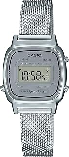 Relogio casio feminino digital prateado pequeno la670wem-7df