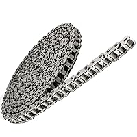 Vista 7 de Jeremywell Cadena de rodillos de acero inoxidable 60 SS 10 pies con 1 enlace de conexión