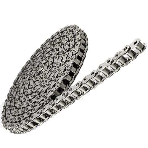 Miniatura 8 de Jeremywell Cadena de rodillos de acero inoxidable 40 SS 10 pies con 2 eslabones de conexión