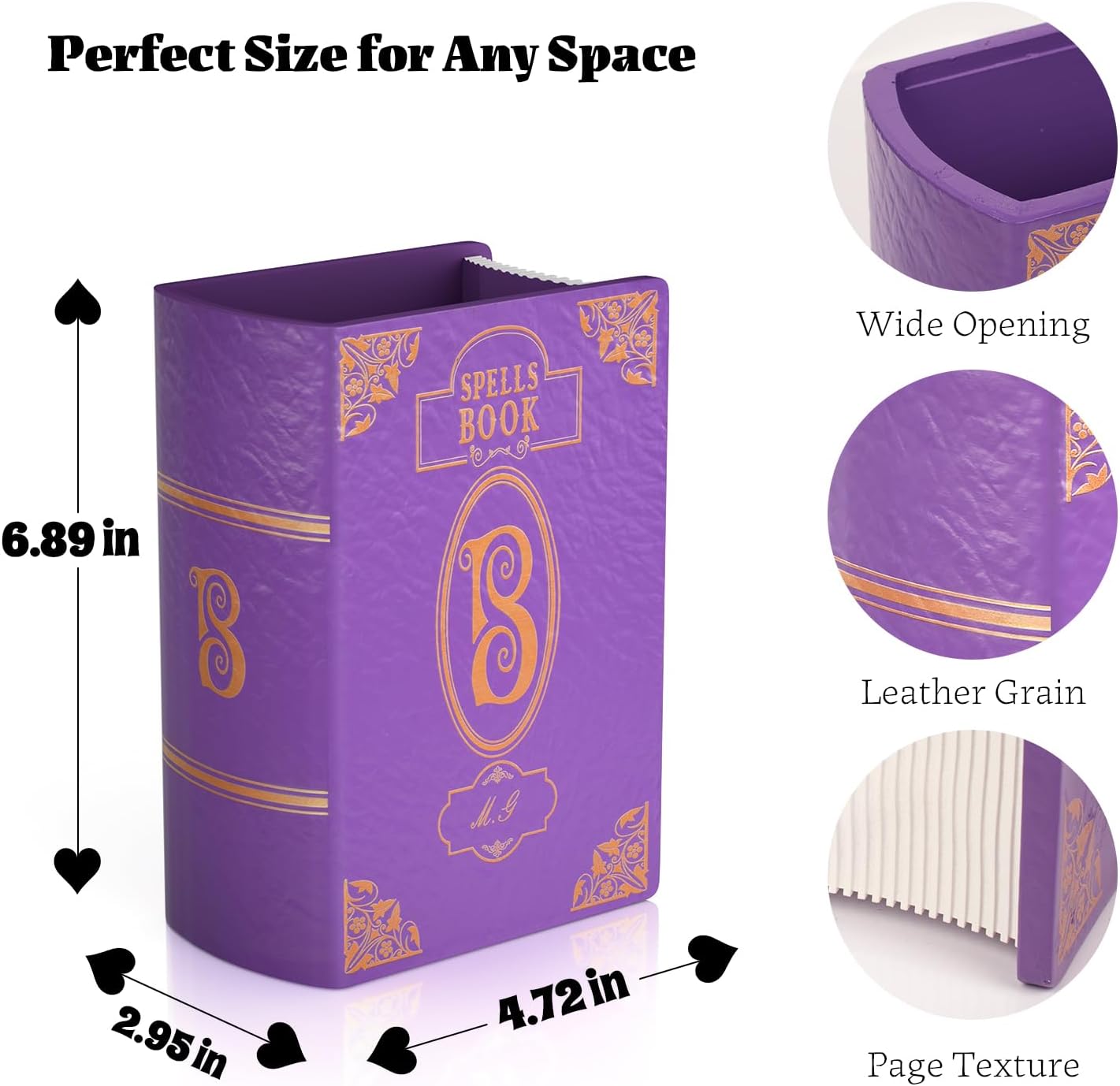 Book Vase for Flowers Whimsical Home Decor Gifts for Book Lovers Flower Vase Unique Book Planter Dark Academia Decor Book of Spells