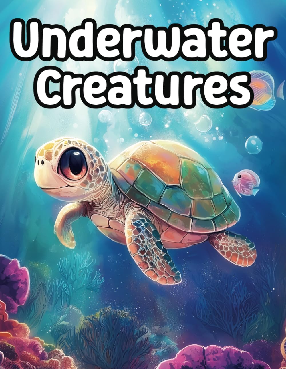 Underwater & Sea Creatures Coloring Book: Amazing wonder ocean life and adventure under sea creatures coloring pages for all ages