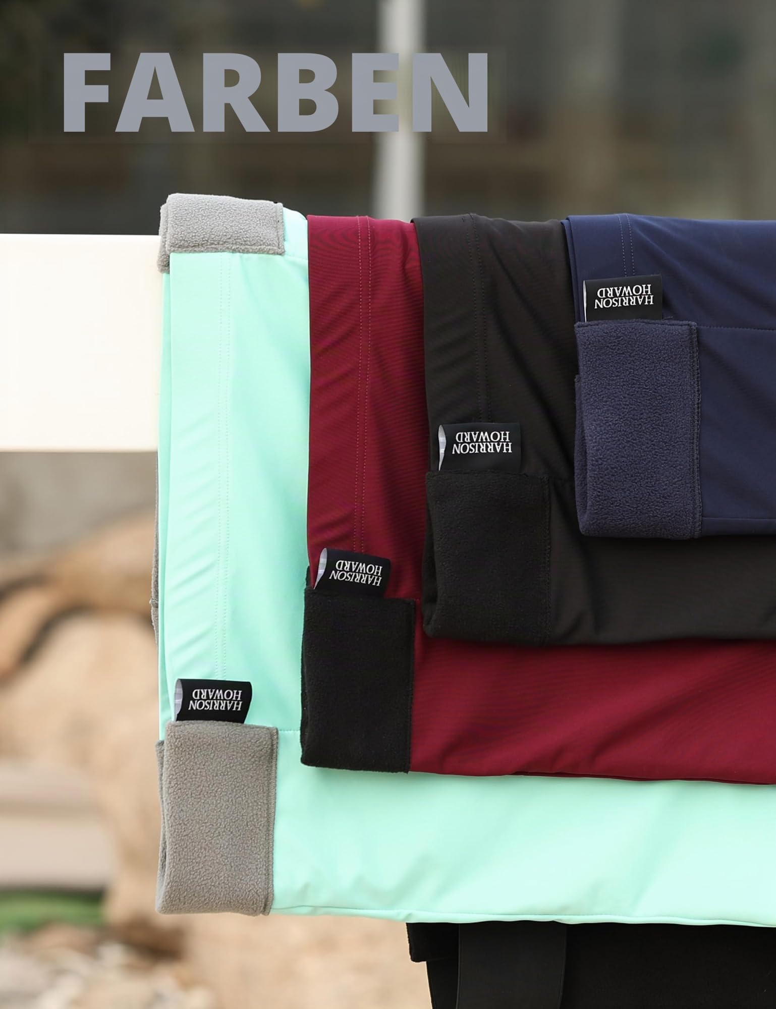 Harrison Howard Pferdepflegedecken Schulterschutz Anti-Reiben Schulterschutz für Pferde, Leichte Stretch-Nylon-Schulterabdeckung mit Fleece-Polsterung, verhindert das Reiben der Decke Navy M