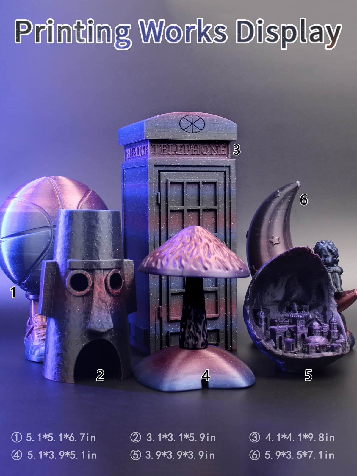 Amazon.com: ZIRO 3D Printer Filament, Gradient Twinkling PLA