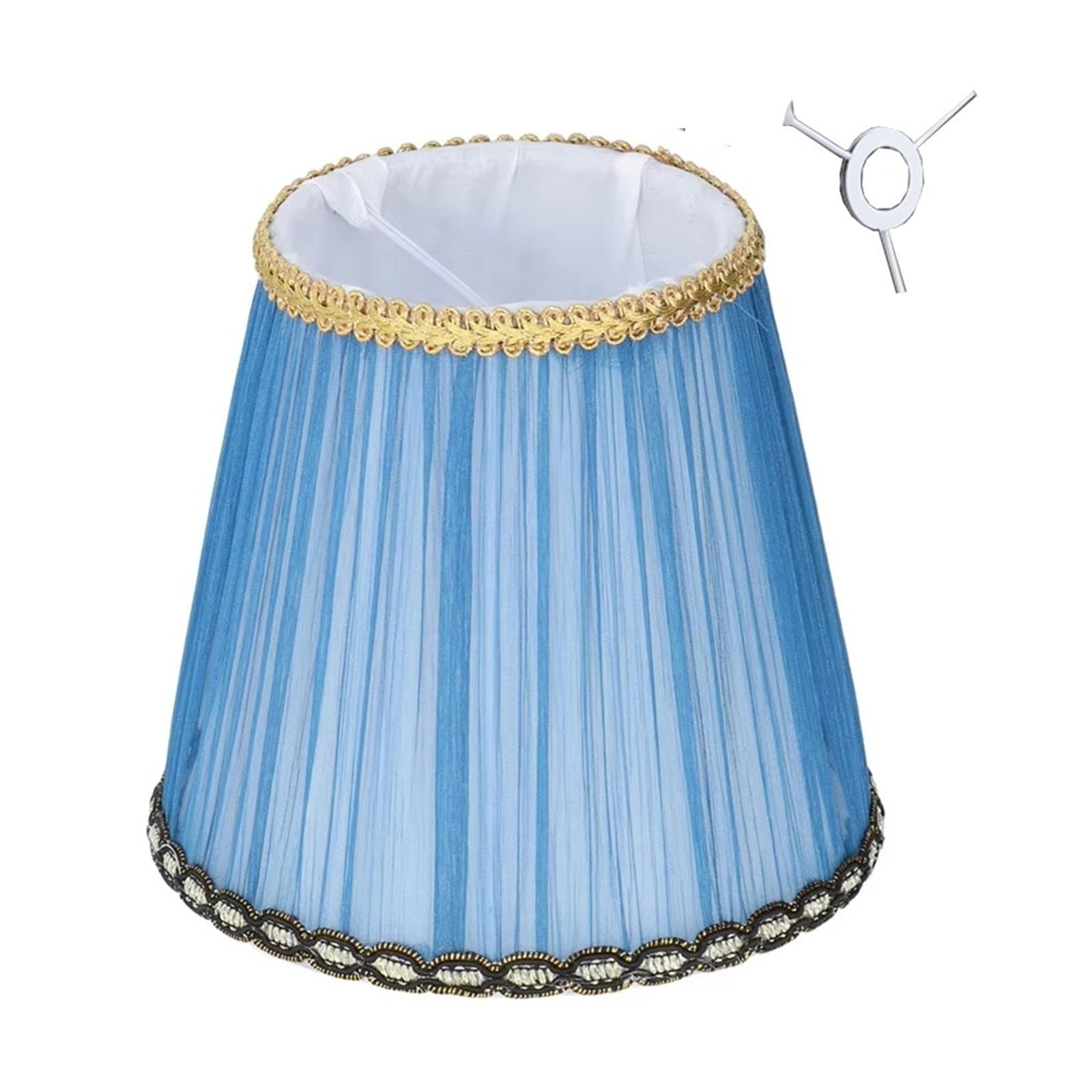 Luxemetals Blue Meson Type Clip-On Cloth Lamp Shade For E14 Bulb(Blue Meson Type)