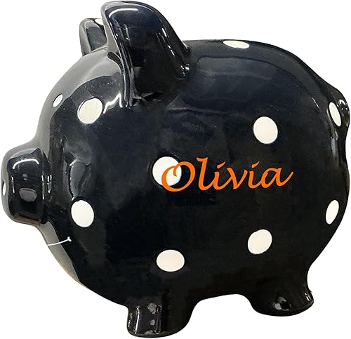 Miniatura 8 de Alcancías de cerámica personalizadas para niños  Bonita olla de ahorro de monedas de tamaño perfecto con soportes de goma  Caja de dinero de cerdo