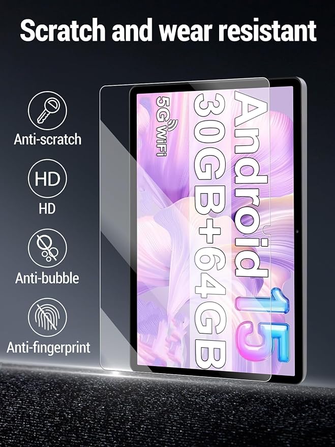 Protector de Pantalla para fezawio F11 10 pulgadas, Vidrio Templado 9H, 2 Unidades miniatura 2