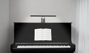 BenQ PianoLight for Upright Pianos, 24.7, Wide Illumination for Keyboard & Sheet Music, 6 Color Modes & Dimmable, 360 Adjustable, Auto on/Off, Auto-Dimming, Piano Lamp with Eye Care Hood (Black)
