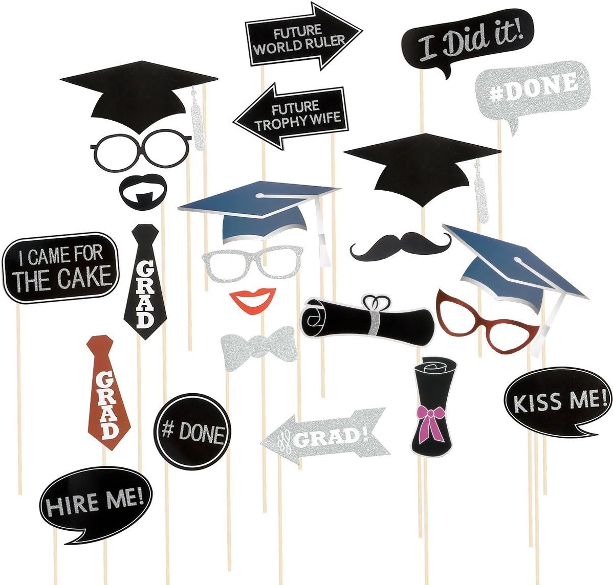 Wedding Photo Booth Props 6 Jumbo DoubleSided Photobooth