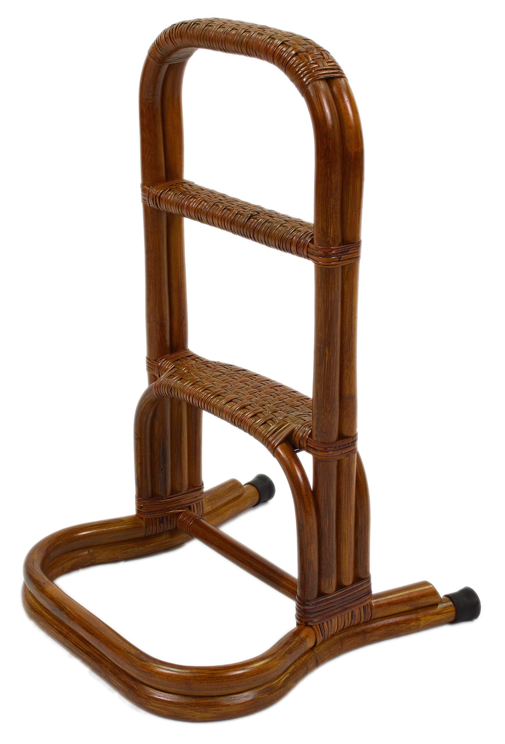 Amazon｜立ち上がり補助器具 玄関台 ブラウン 36x38x60cm 転倒防止 