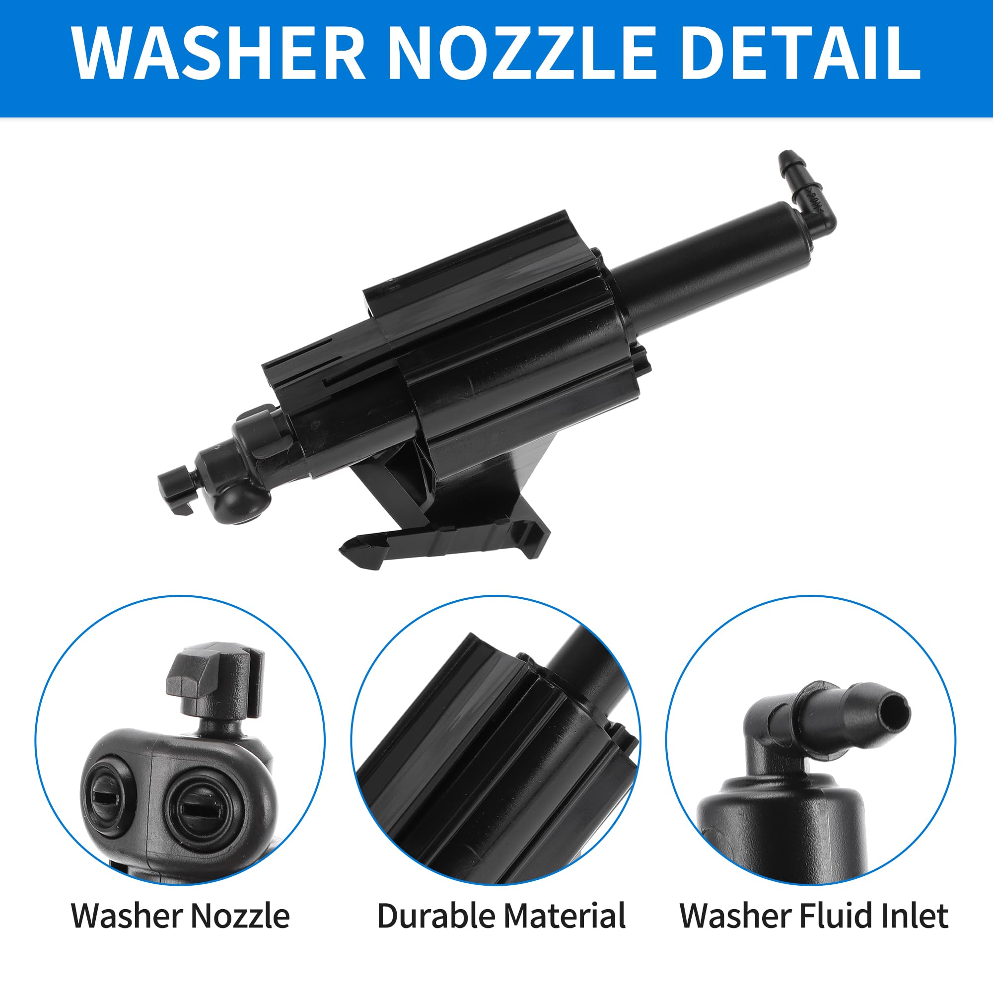 A ABSOPRO Scheinwerfer-Waschdüse Für Ford Focus Mk-3 12-17 1 Stk | Material: Kunststoff, OE: BM5113L015AC/F1EB13L015AA, Funktion: Reinigt Scheinwerferschmutz Und Sorgt Für Klare Sicht