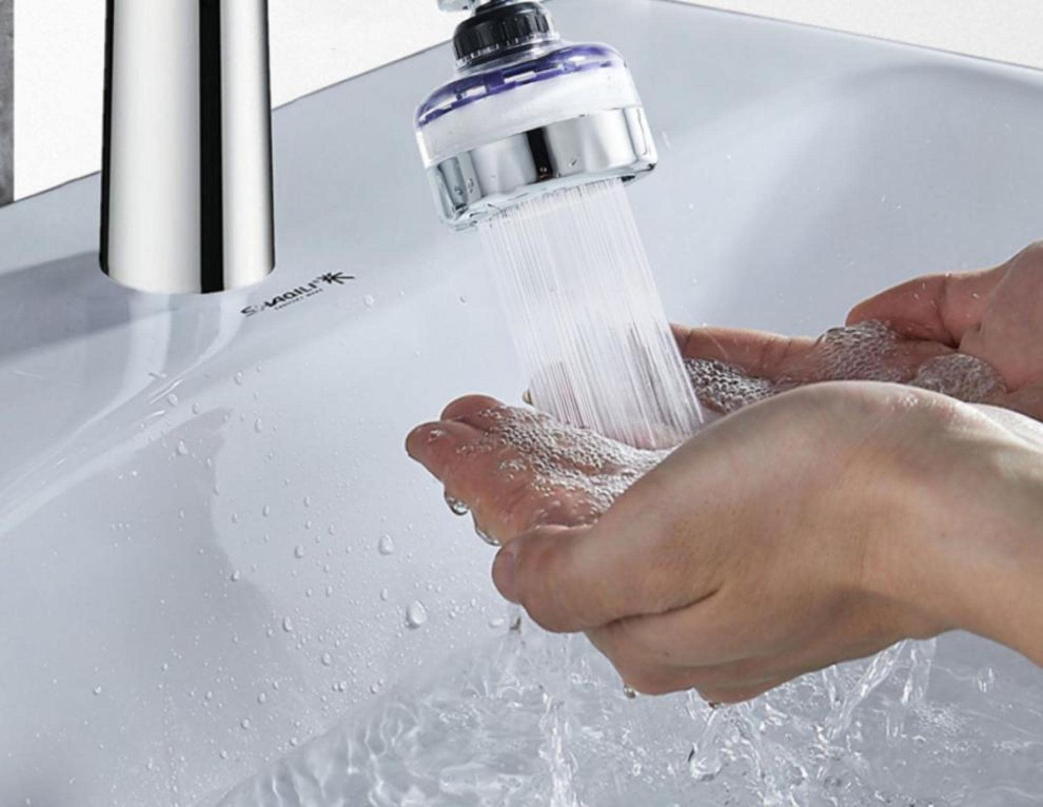 Grifo para Lavabo, purificador de Agua, Boca, superfiltro, Boquilla de Ducha, Extensor de Salpicaduras Giratorio para Inodoro