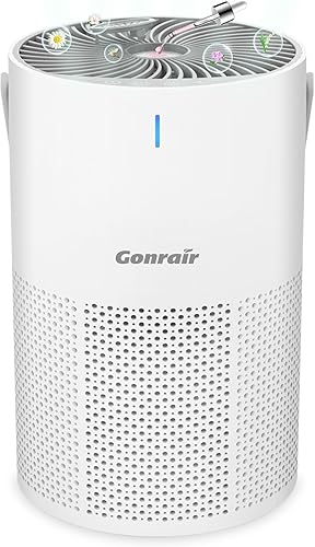 Paquete de 2 purificadores de aire para dormitorio, 5 capas de filtro de aire HEPA H13, purificadores de aire silenciosos de 22 db para mascotas