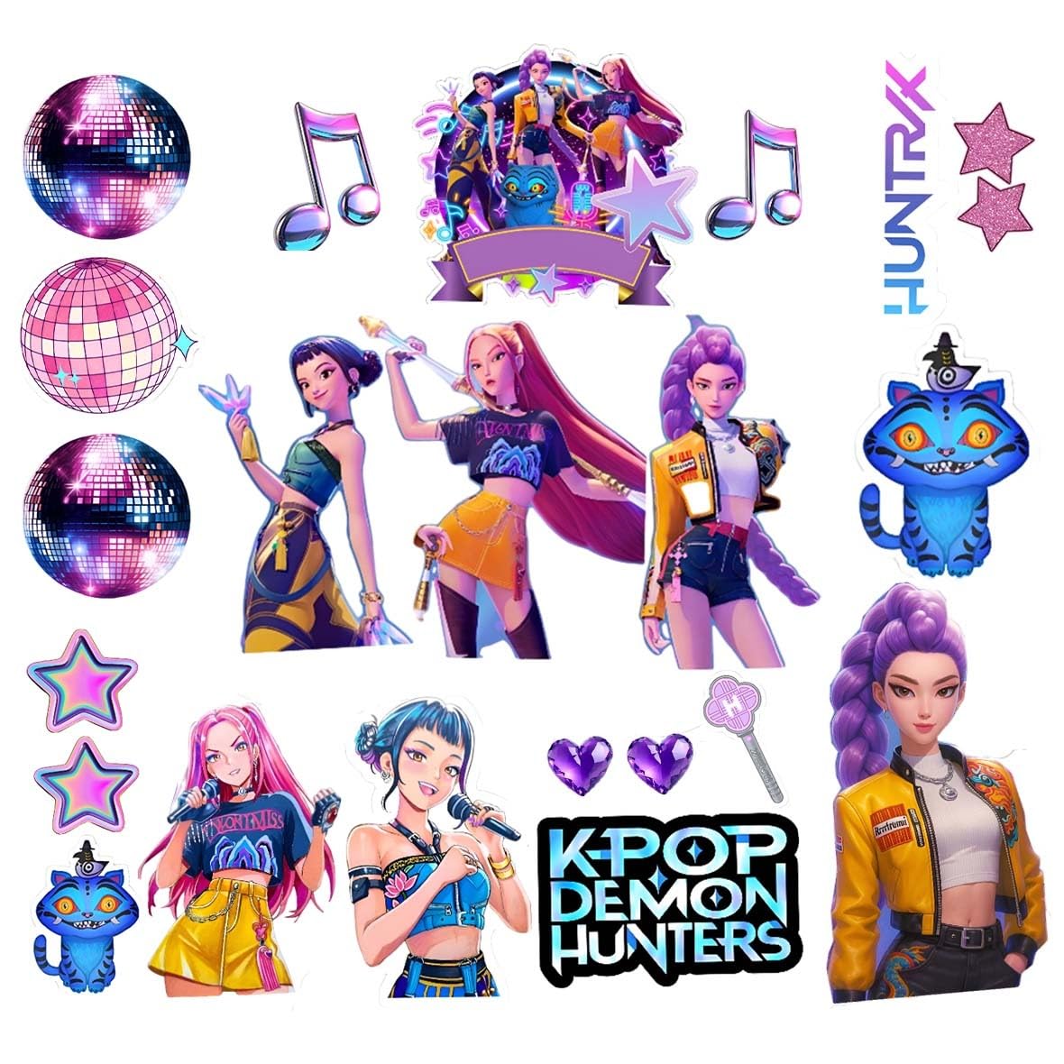 Wanna Party KPOP Vinyl Stickers Pack of 4 sheets for Kpop Girls, Hunterix Vinyl Self Adhesive Stickers for Water Bottles, Phones, Laptop, Notebook Journal & other crafts-picture-11