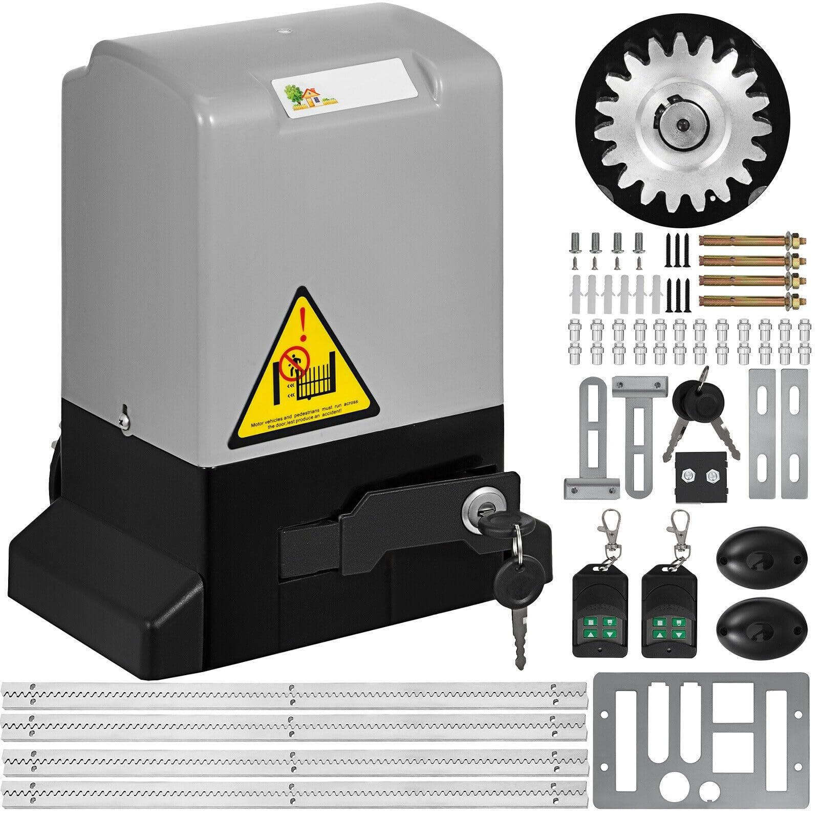 600kg/1300LBS Elettrico Apriporta Del Garage 4M Rail Operatore Apri del Cancello Porta Scorrevole Kit Porta del Garage Kit di Controllo Remoto Strumenti e utensili professionali