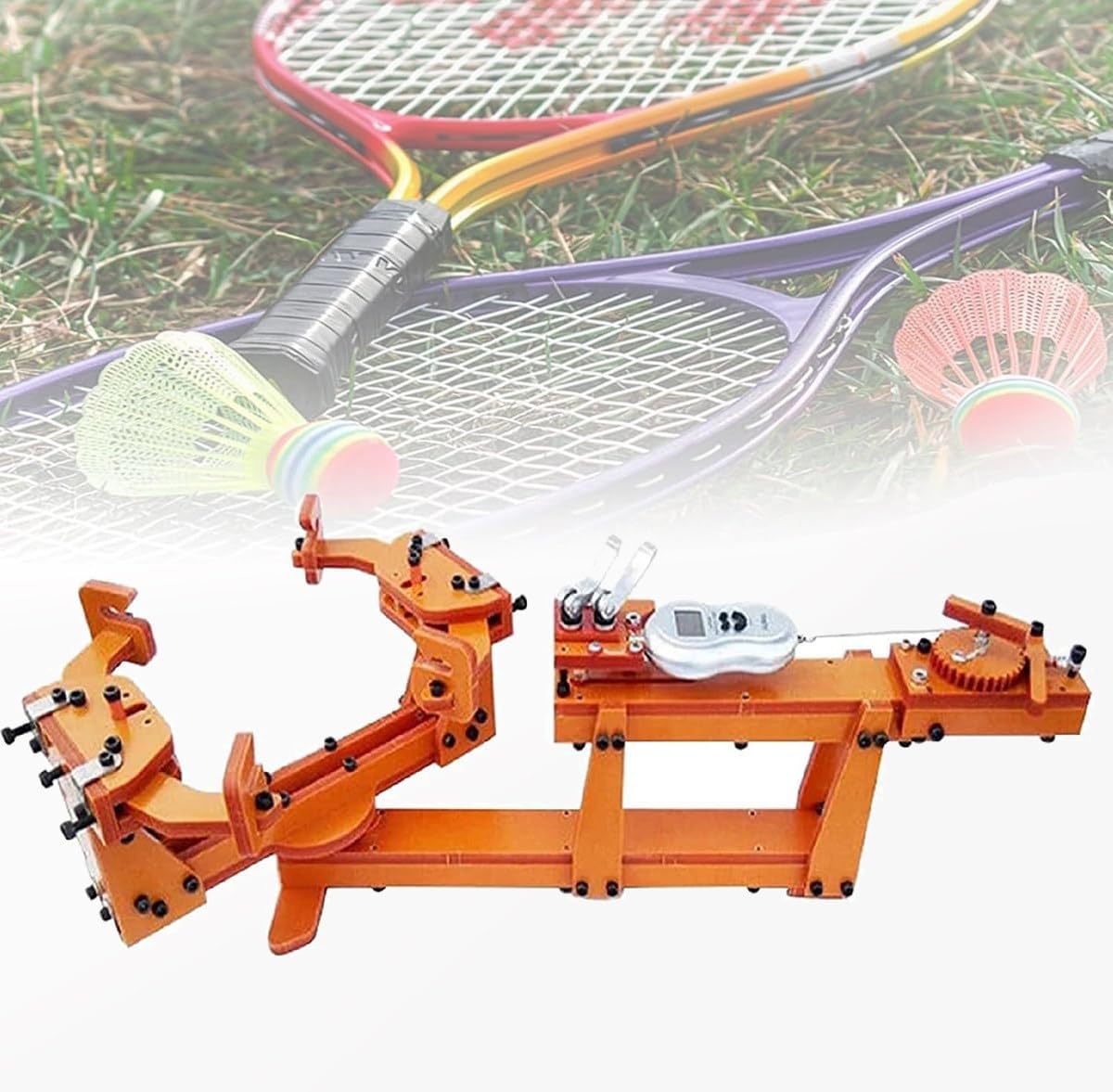 Badminton Racket String Machine, with Full Set of Pulling Tools, 360-Degree Turntable, Easy Operation, for Badminton Racket and Tennis Racket