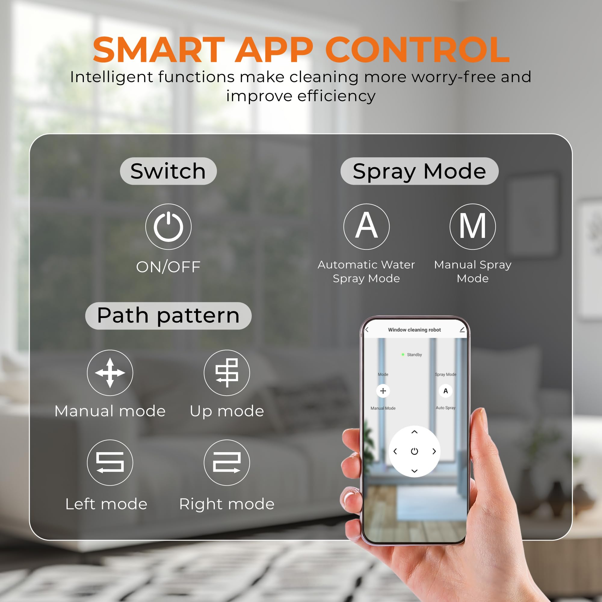 Robot de limpieza de ventanas con rociador de agua doble, aplicación y control remoto, robot de limpieza inteligente automático de vidrio con cinturón de cuero para marco de vidrio, sistema 2