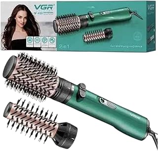 Professional v-498 Hot Air Rotating Hair Brush Ceramic Ends 2 Speed 1200 Watt DC Motor