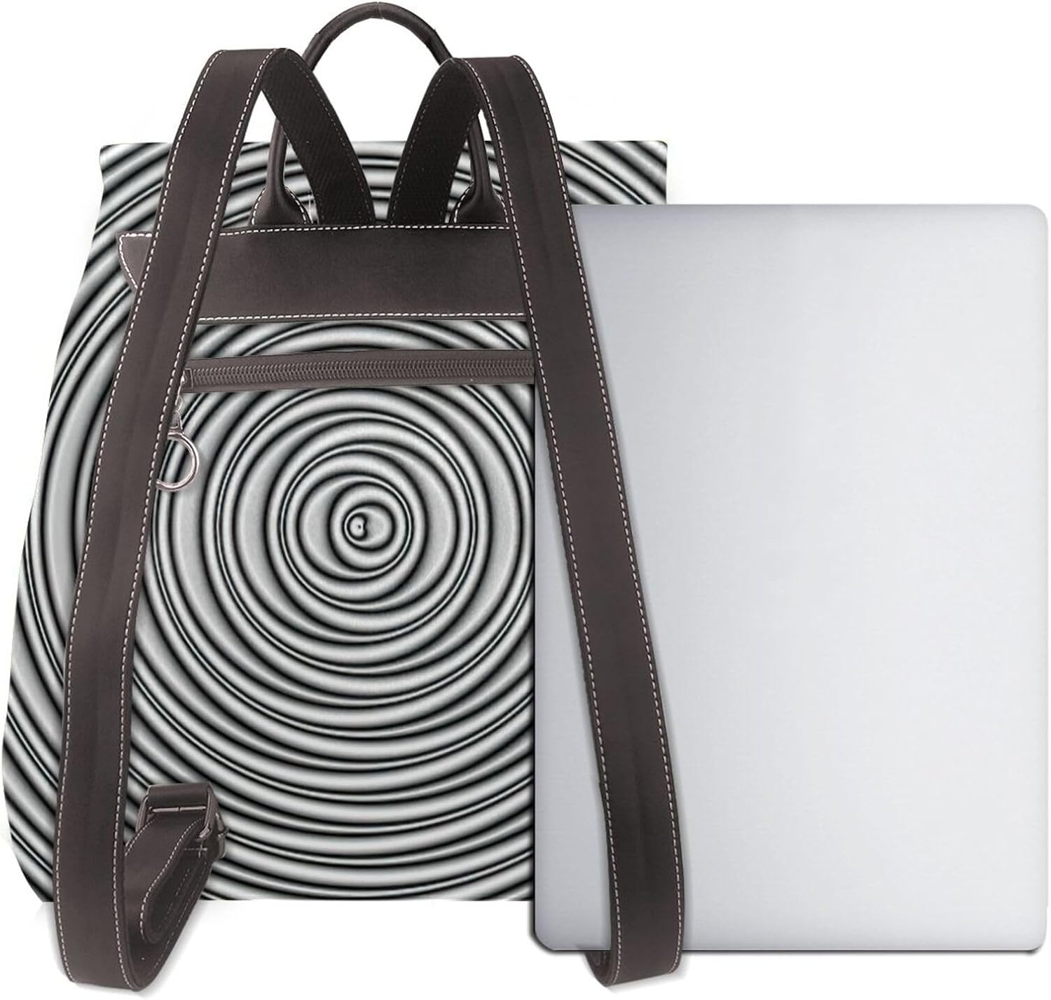 Optical Spin Illusion Print Women'S Backpack Stylish Lightweight Versatile Rucksack Ladies Casual Bag Travel