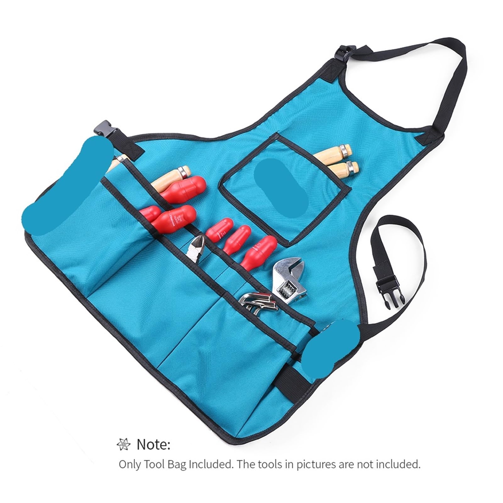 Delantal de Trabajo con Bolsillos Delantal for herramientas de jardinería lona impermeable, bolsa con bolsillos, tamaño ajustable for hombres y mujeres