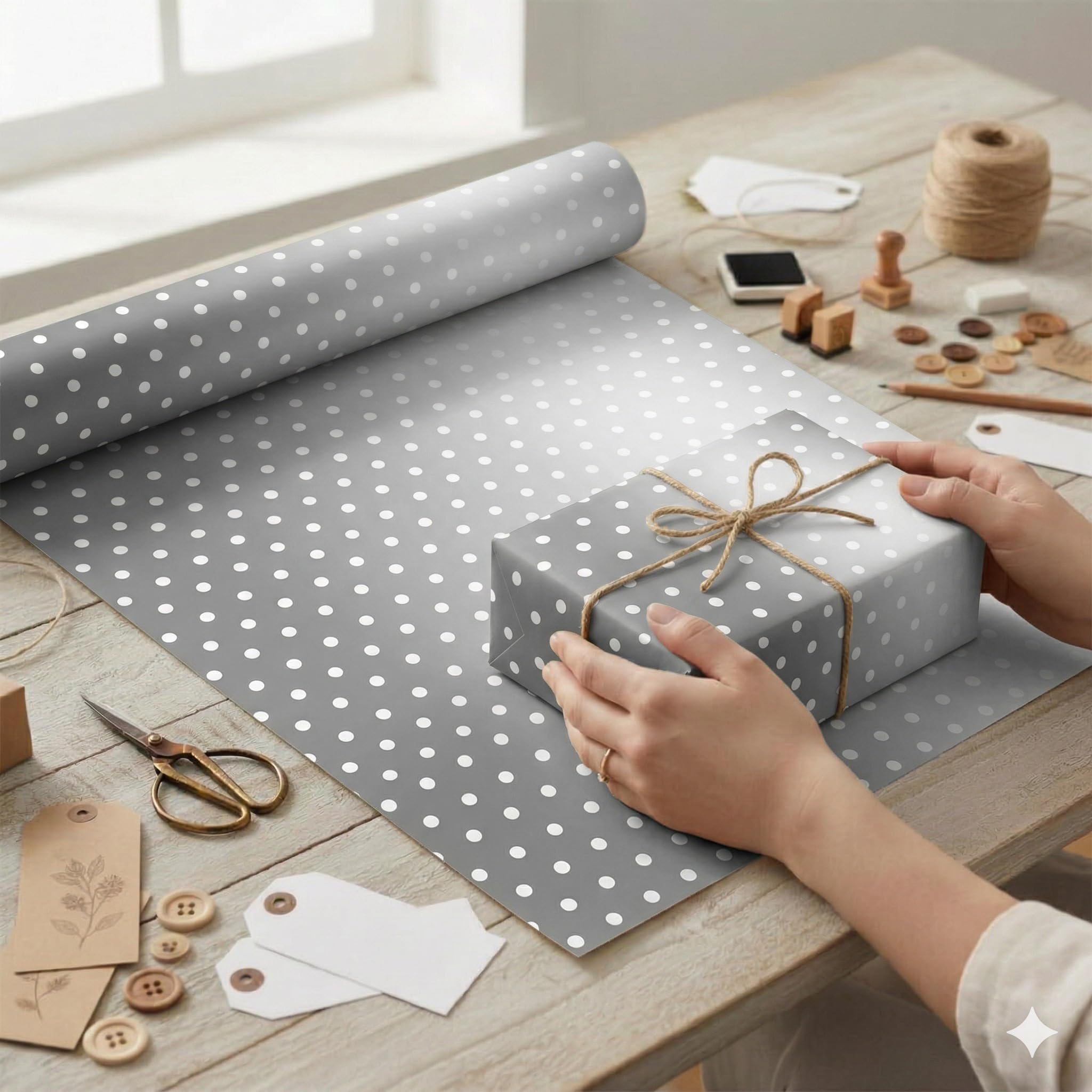 Pack de 2 Rouleaux de Papier Cadeau Or et Argent 62 cm x 80 m en Bobine FP Fiesta Paper