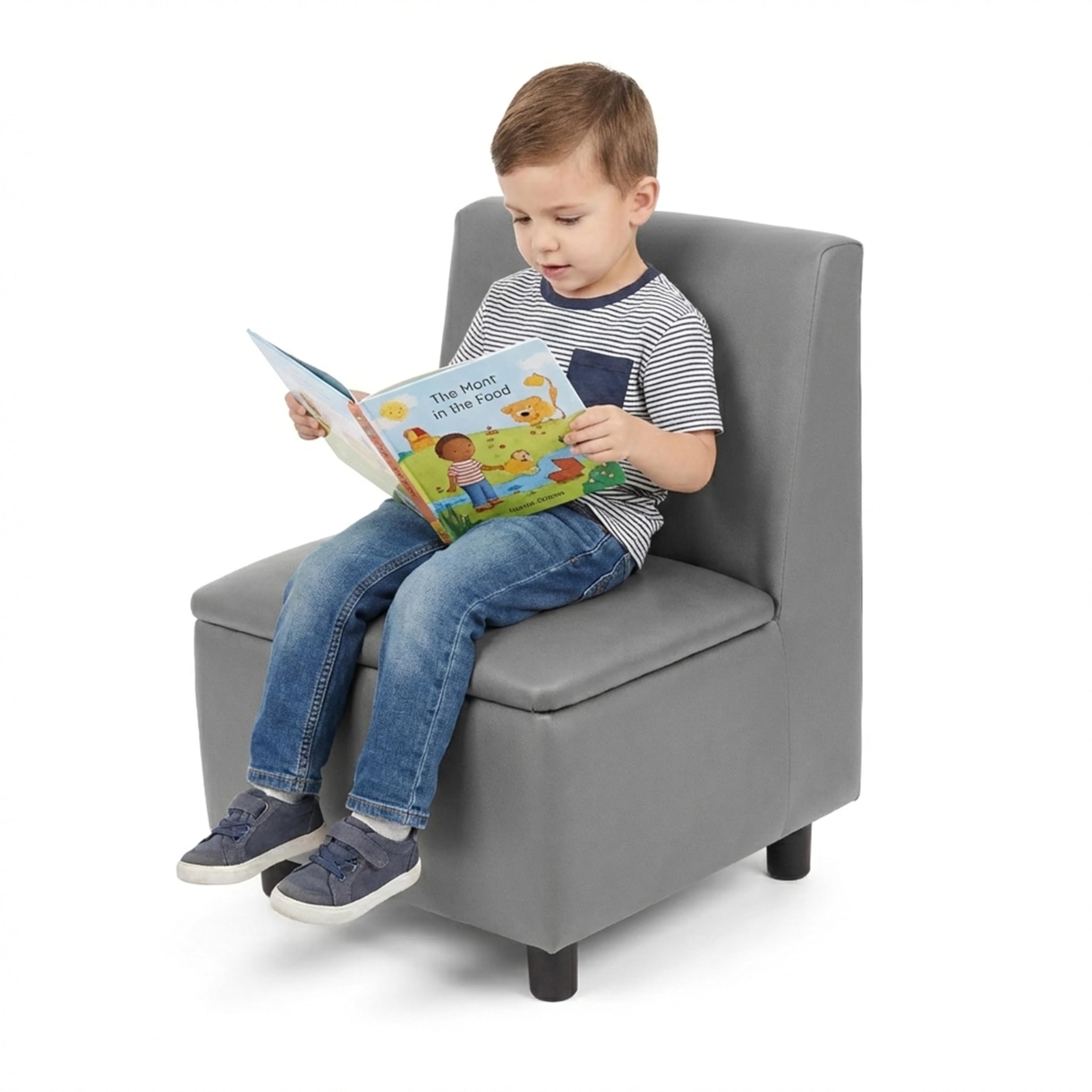 FDP Kid Comfort Collective Modular Armless Chairs, 2-Pack - Gray