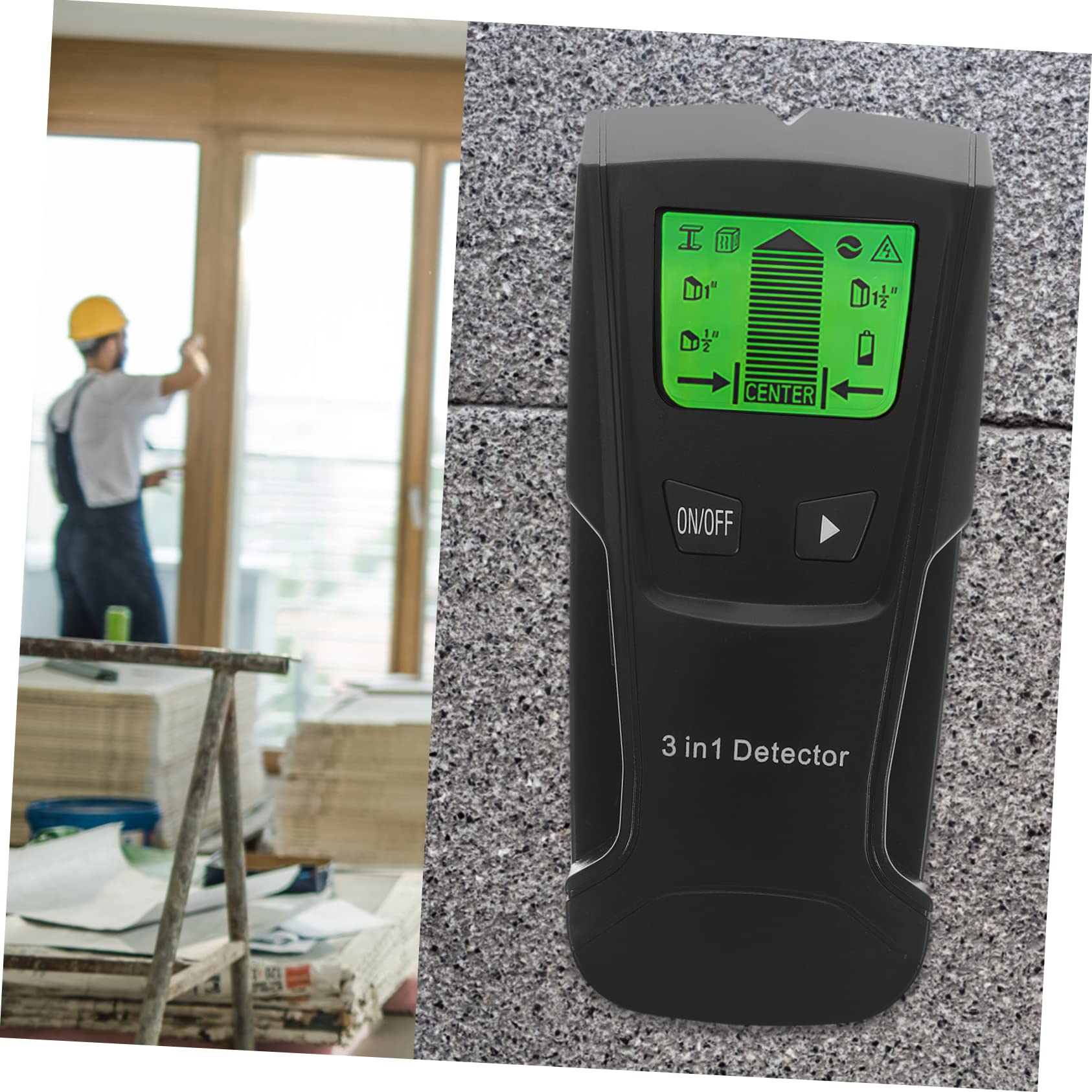 EXCEART Scanner Per Rilevazione Di Cavi Elettrici Metalli e Bordi Di Pareti Dispositivo Elettronico Multiuso Rilevatore Da Parete Maniglia Ergonomica