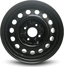 Road Ready Car Wheel Fits 2003-2006 Nissan Sentra 1993-2001 Nissan Altima 2009-2014 Nissan Cube 15 Inch 4 Lug Black Steel Rim Fits R15 Tire - Exact OEM Replacement - Full-Size Spare - coolthings.us