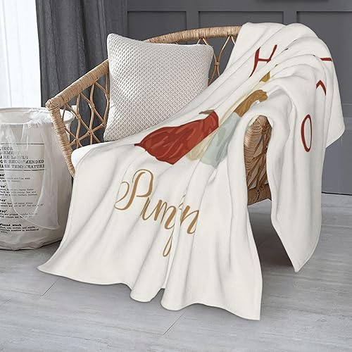 Miniatura 7 de Manta de calabaza para otoño y Acción de Gracias, para cama de granja de 50 x 60 pulgadas, suave, ligera, mullida y cálida para sofá y todas las