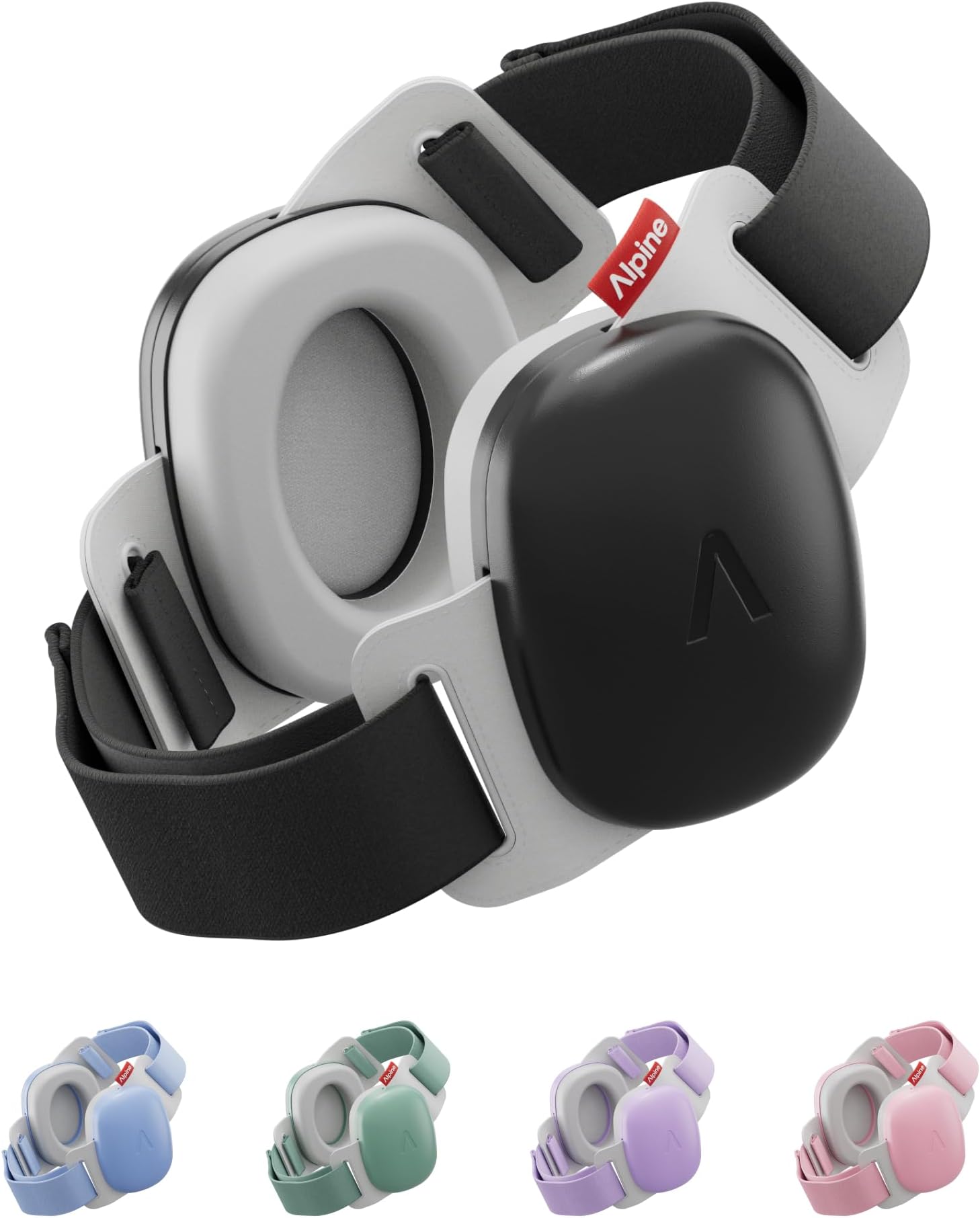 Alpine Muffy Baby Comfort - Protects Hearing for Babies and Toddlers - CE & ANSI Certified - Headband for Safe fit & Comfort - Adjustable for Ages 3-48 Months - 24dB Sound Reduction, Black