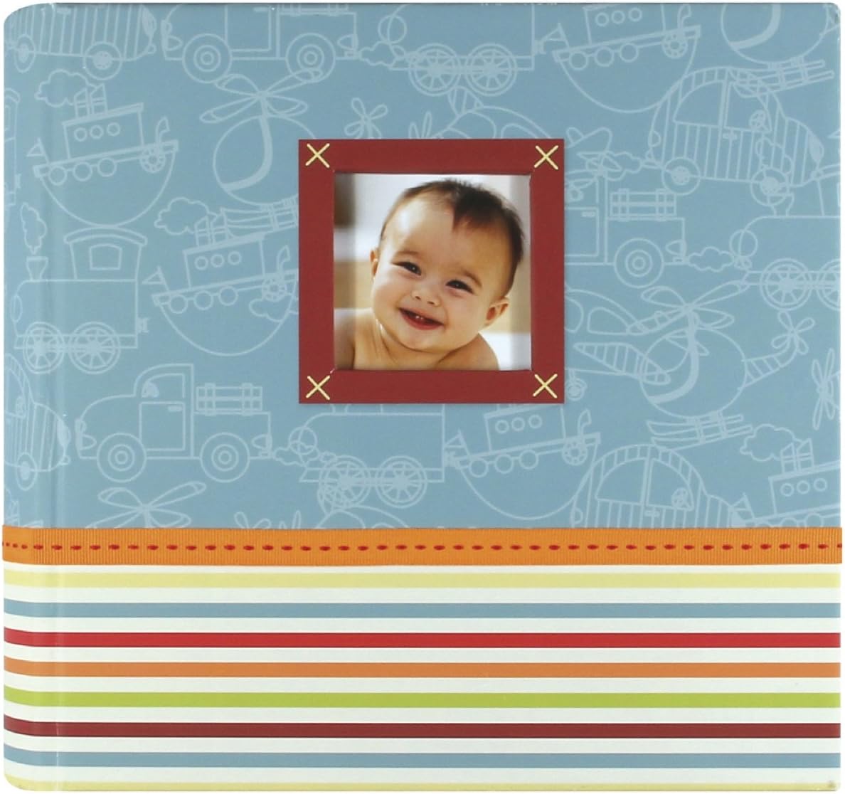 C.R. Gibson Slim Bound Photo Journal Album, by Sybille Lichtenstein, Designer Pages, Space for Journaling, Holds 160 Photos, 80 Acid Free PVC Free Photo Safe Pages -Toot-Toot