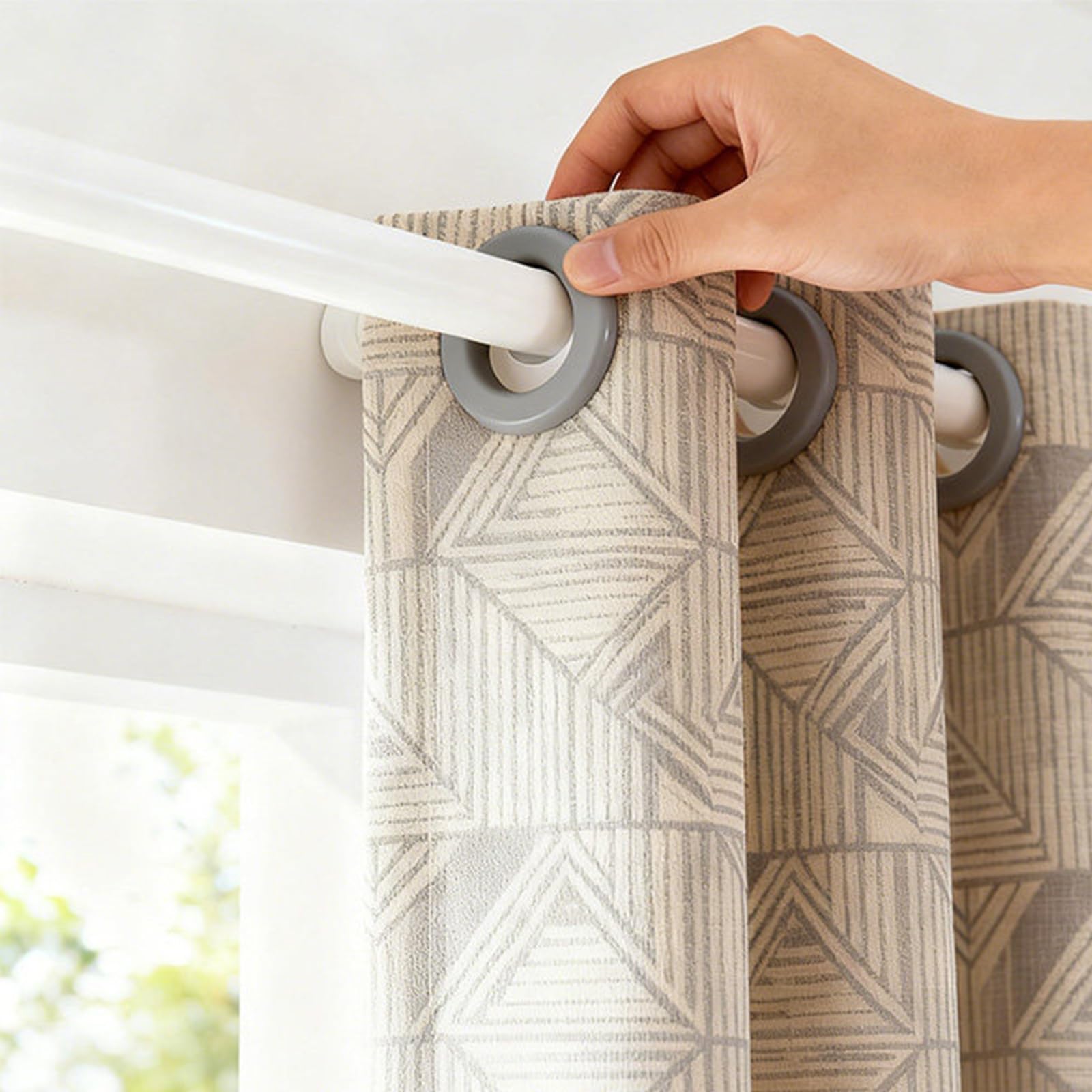 Barra Ducha Extensible de Alta Resistencia, Ajustable de 40 a 290 cm | Barra Cortina Ducha Extensible Blanca con Resorte. No Requiere Taladro Para Puertas, Armarios(130-250cm/51-99in)