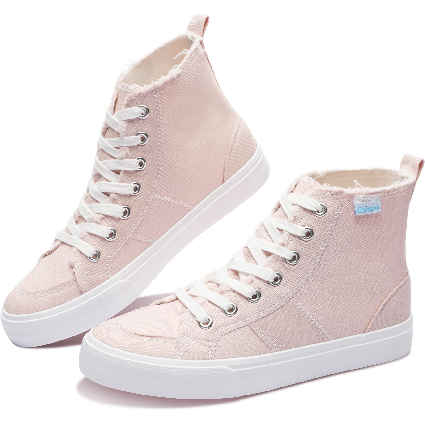 Womens High Top Canvas Sneakers Play Mid Fashion Sneaker Casual Lace up Canvas Shoes