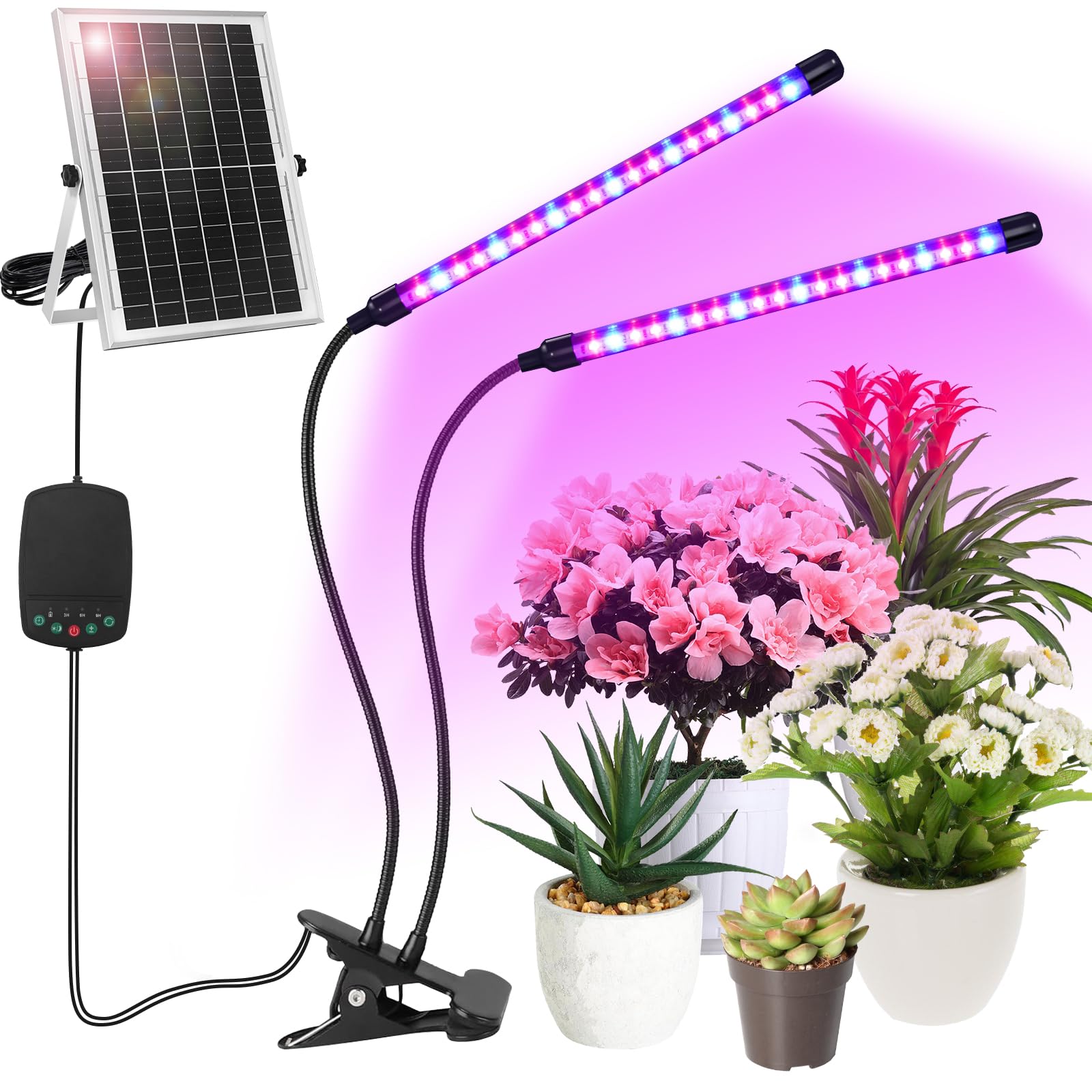 Ufelizor 2-Head Clip Solar Grow Light