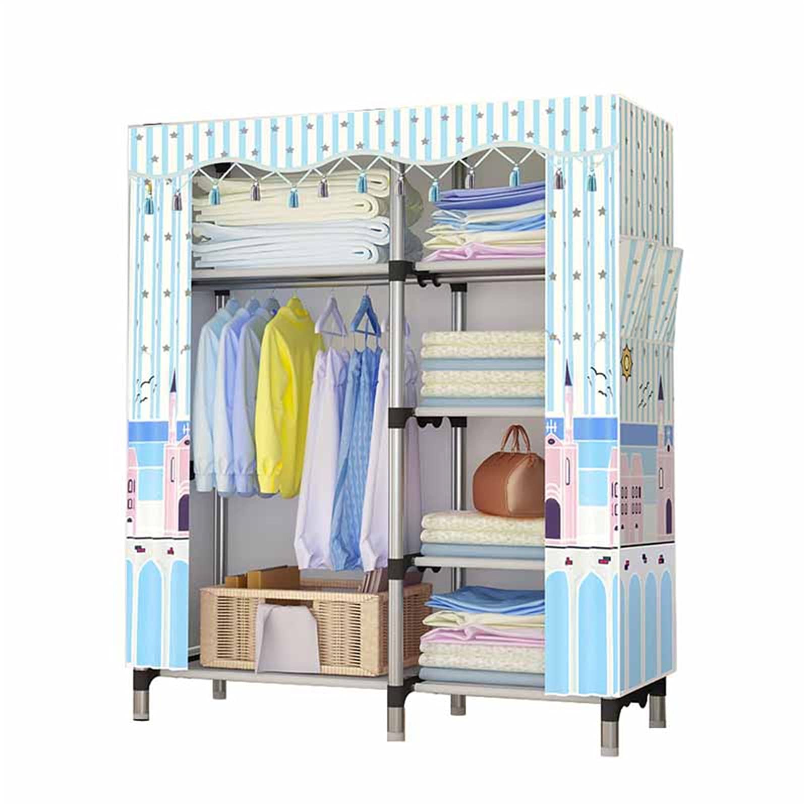 Organizador de ropa de almacenamiento abierto ideal para vestidores modernos y habitaciones