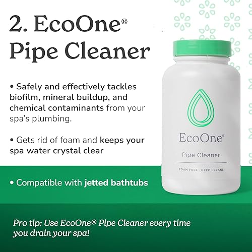 Vista 17 de Limpiador Shell de EcoOne Limpiador de superficies de spa y bañera de hidromasaje totalmente natural sin fragancia Limpiador de carcasa