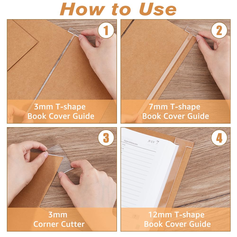 DICOSMETIC Juego de encuadernación de 4 piezas, herramienta de libro acrílica, instrucciones de scrapbooking