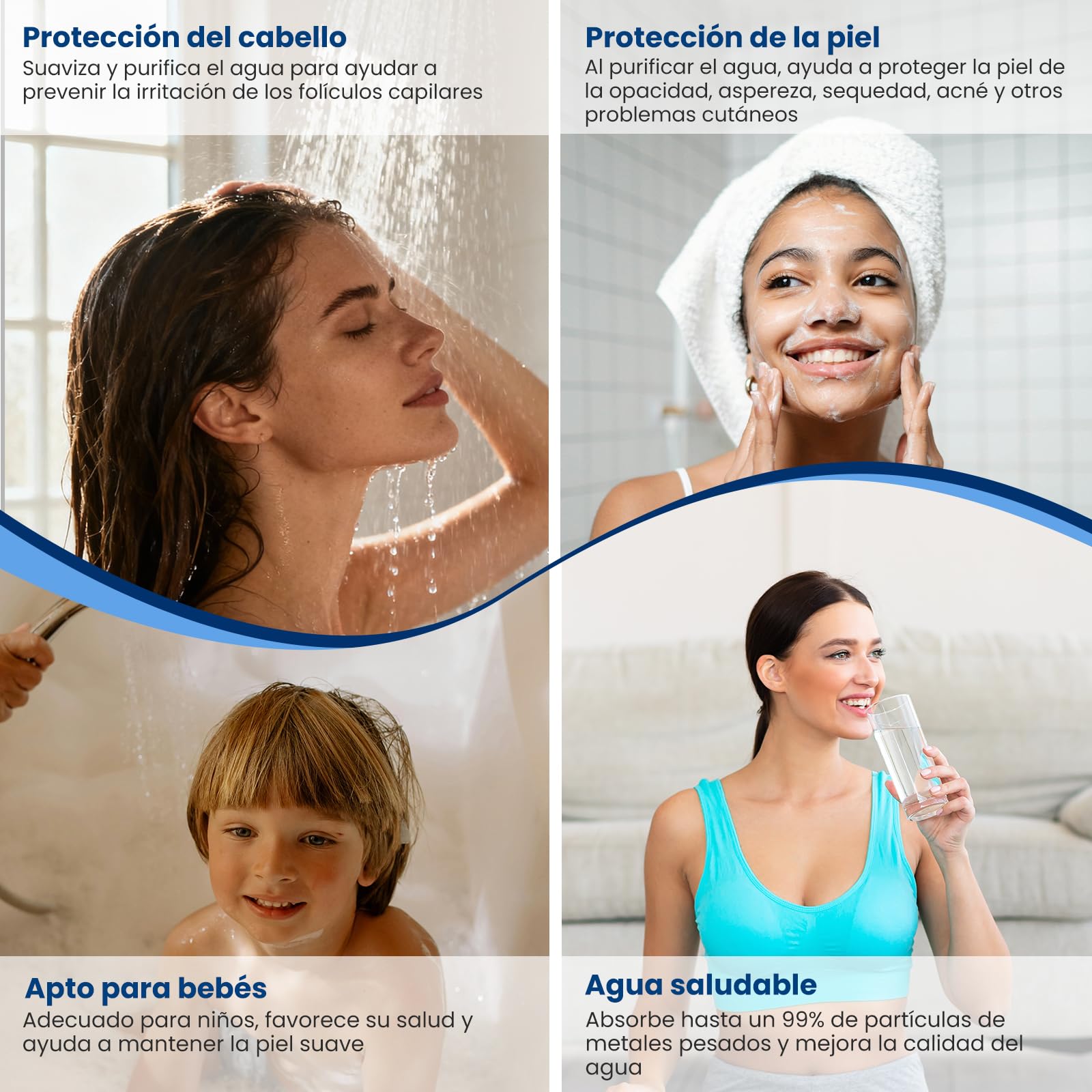GOLDEN ICEPURE - Cartucho de filtro de ducha (2 unidades, acondicionador de agua de alta calidad compatible con los sistemas Philips AWP175 (AWP1775WH / AWP1775CH)