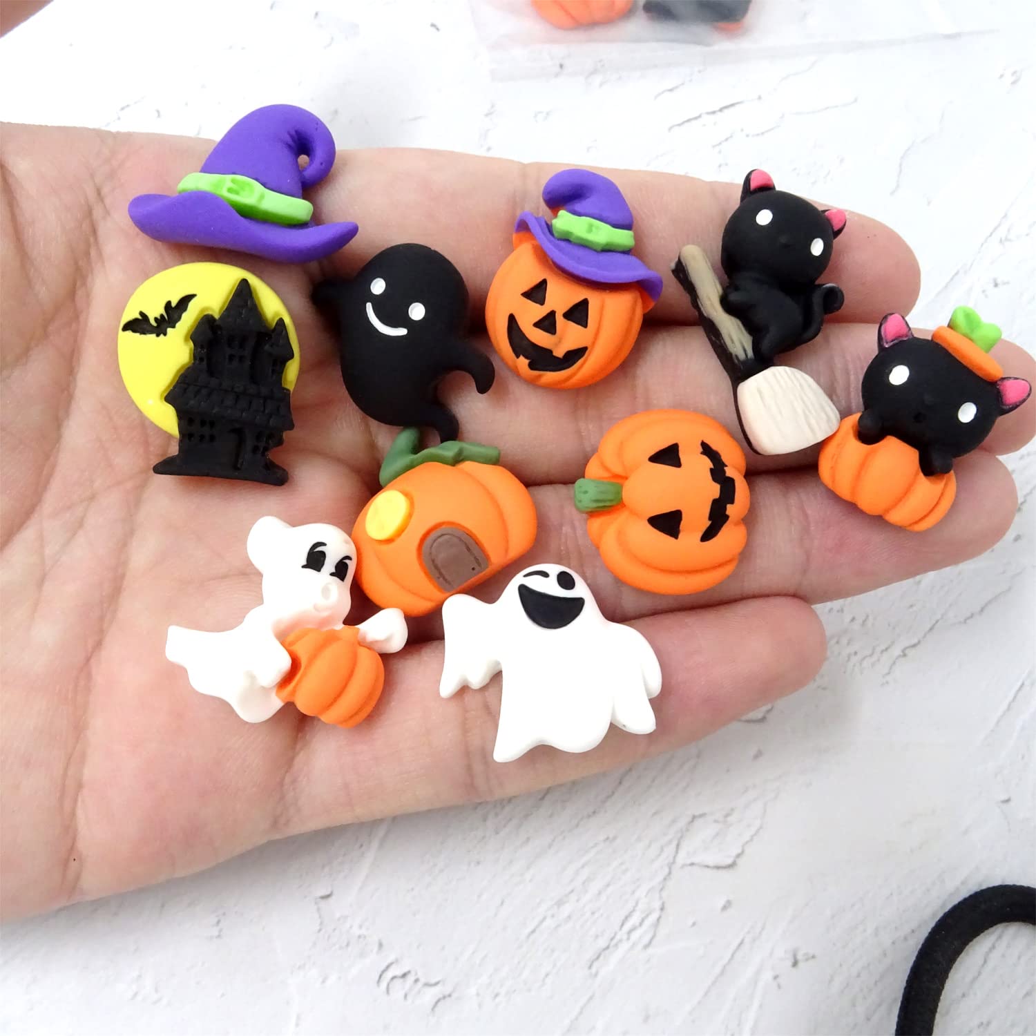 yueton 20PCS Cute Candy Corn Flatback Resin Charms Slime Charms Halloween Flatback Embellishments for Halloween Wreath, Christmas Tree, Hair Clips, Photo Frames, Phone Cases, DIY Crafts