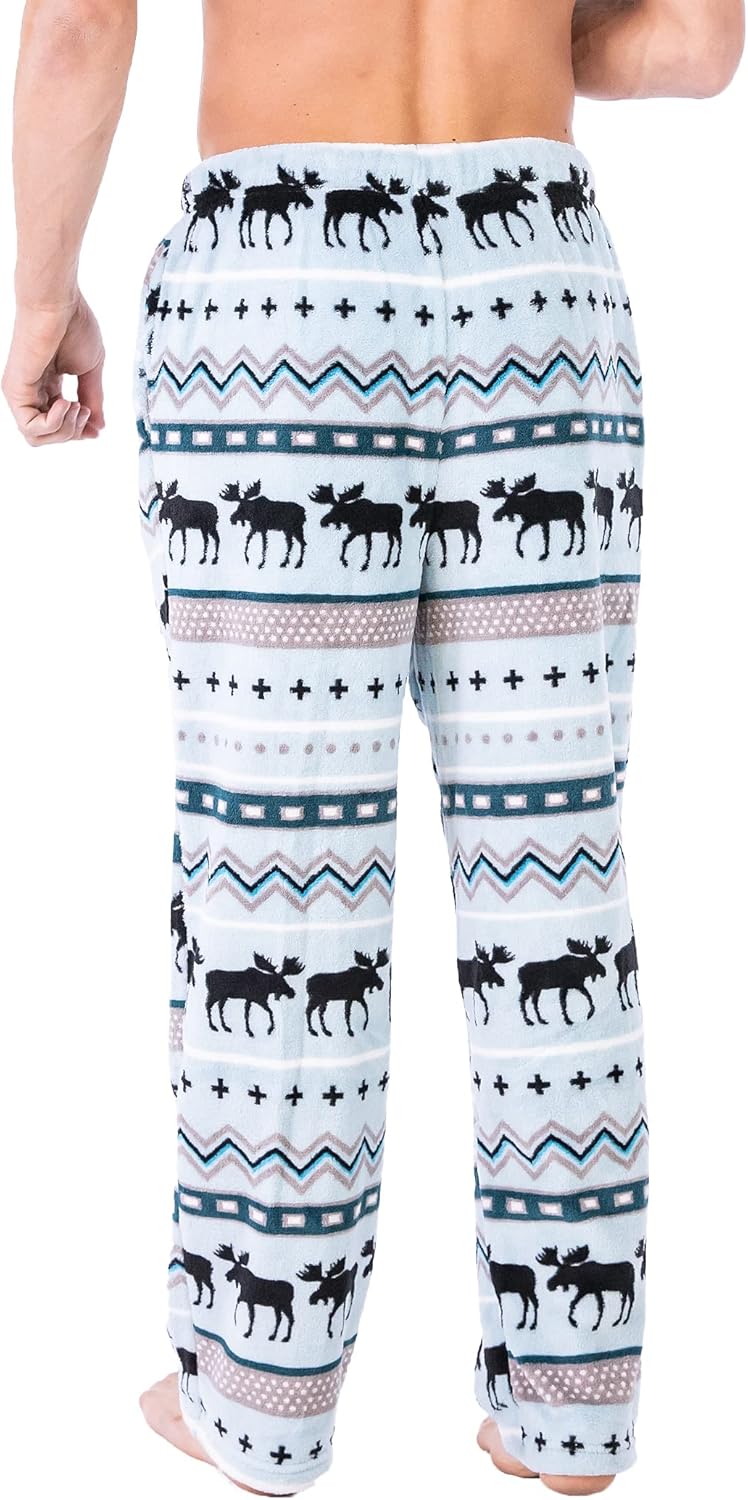 Lazy One Men's Fleece Pajama Pants, Nordic Fleece Pajama Bottoms for Men, Warm Pajama Pants - Image 2