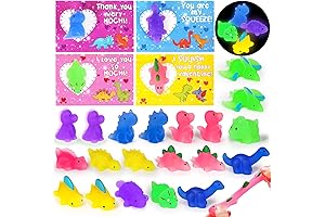 Thremhoo 26 Packs Mochi Valentine Cards for Kids Classroom Glow In The...