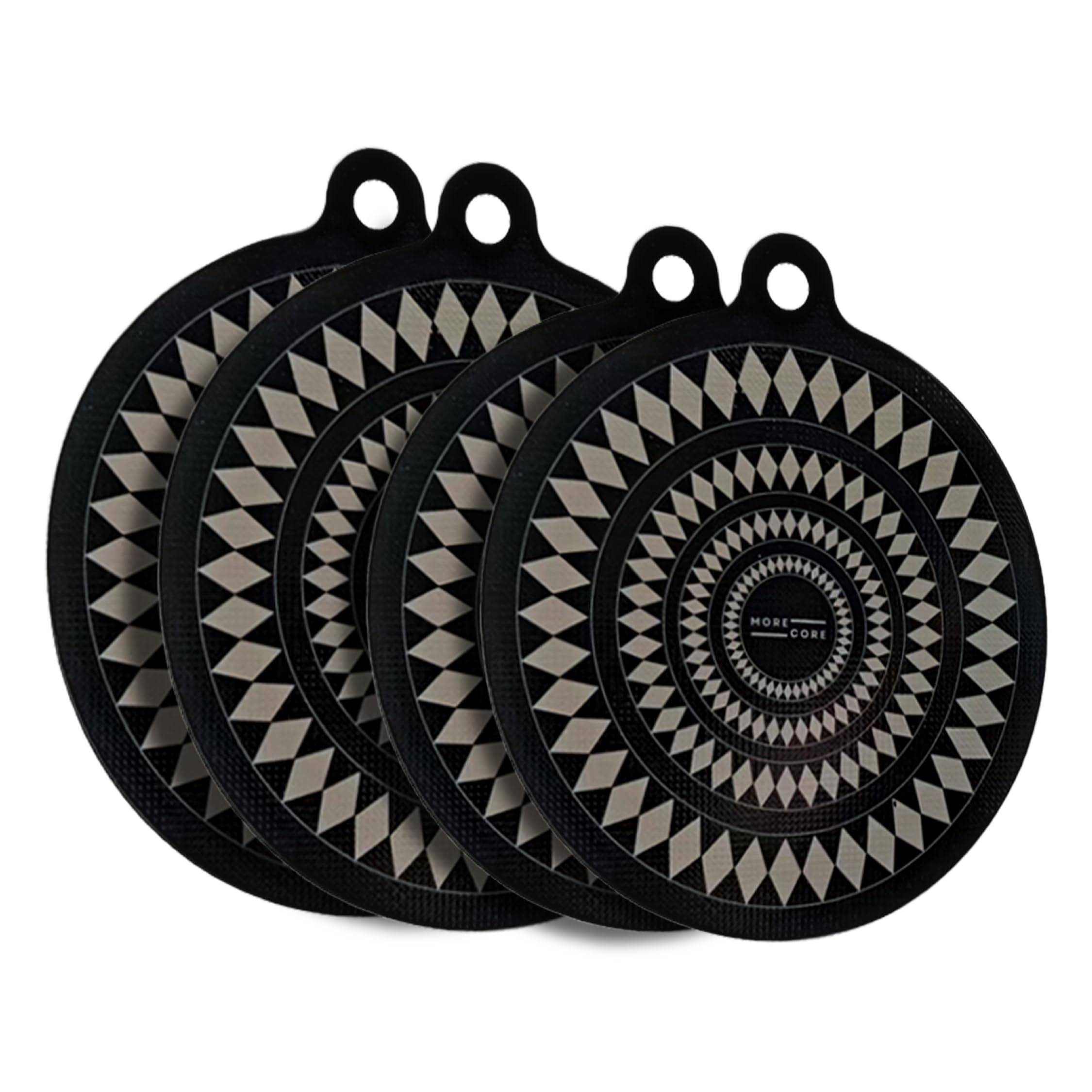 Morecore Black Geometric Induction Hob Protector | Induction Cooktop Cover | Induction Stove Top Mat | Induction Hob Mat | Stove Top Cover | Induction Cooktop Protector | Stove Burner Cover