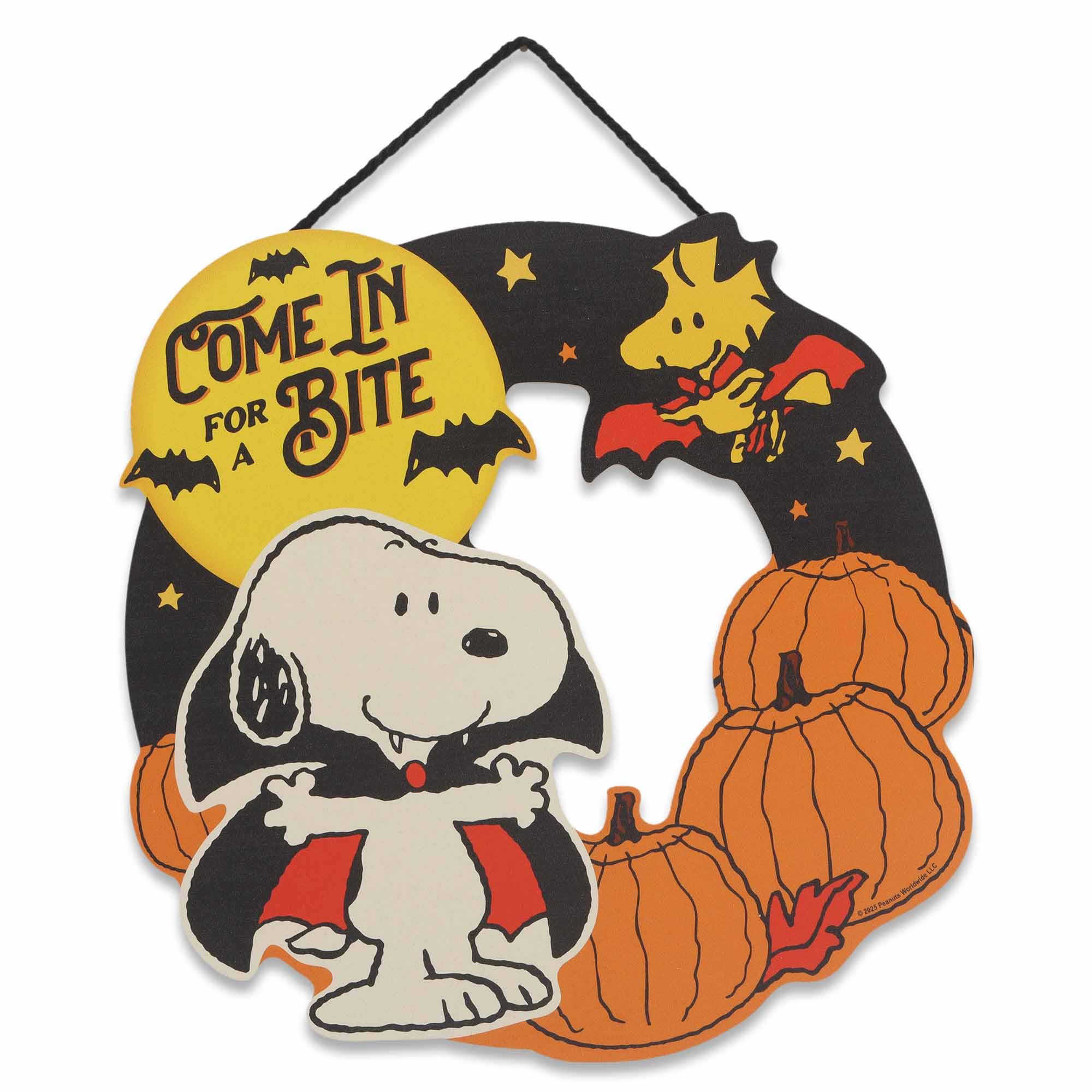 Amazon.com: Peanuts Snoopy Come In For a Bite Hanging Wood Wall