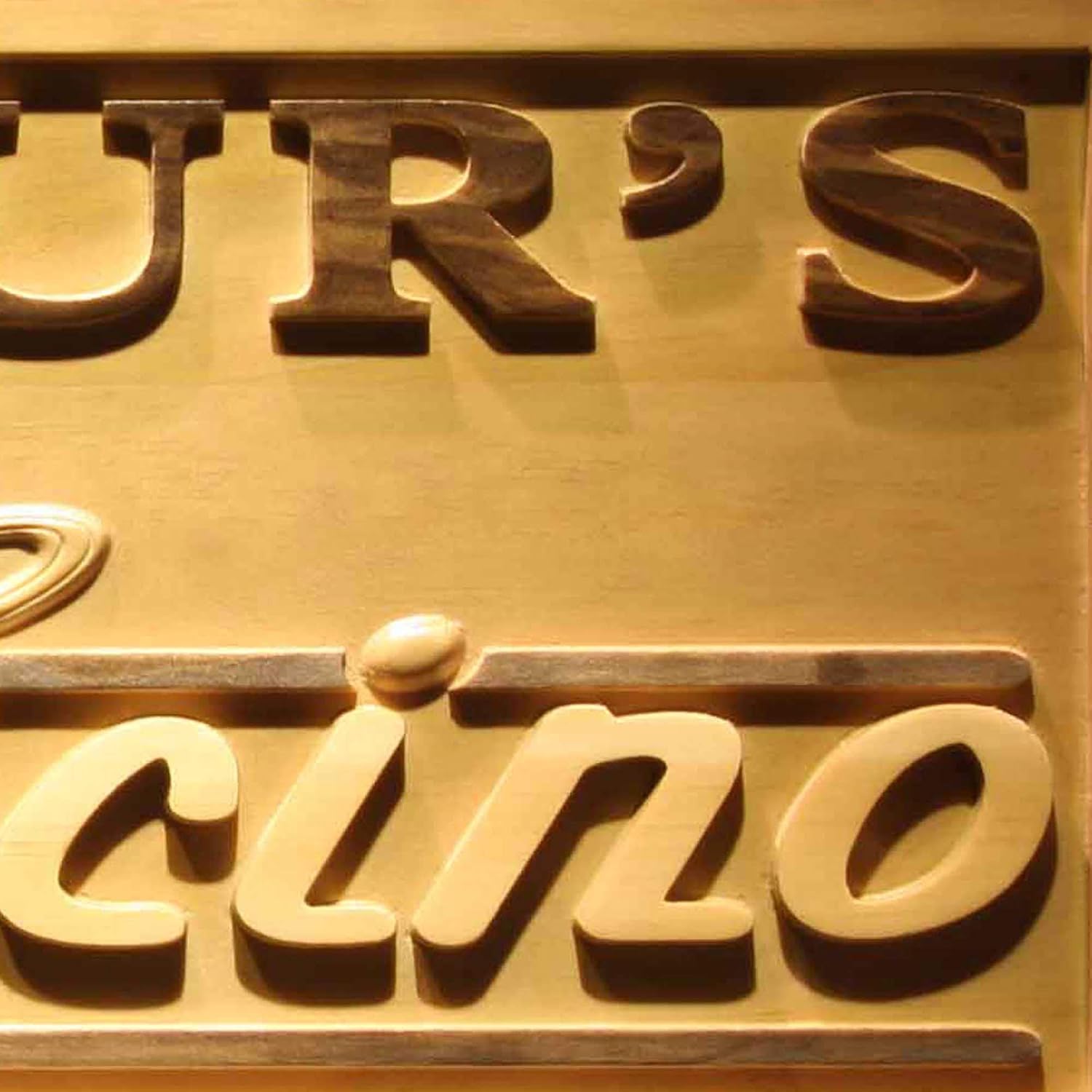 ADVPRO wpa0276 Name Personalized CAPPUCCINO Coffee Shop Kitchen Wood Engraved Wooden Sign - Large 26.75 x 10.75