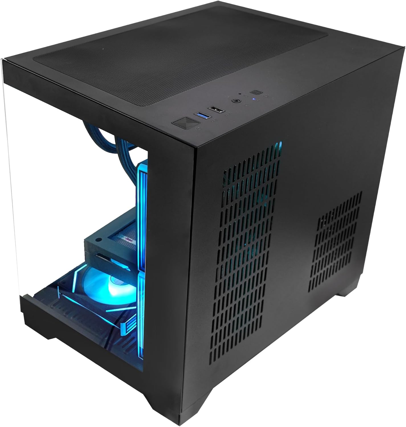 Gaming Desktop PC- AMD Ryzen 5 9600X 6-Core 3.9GHz- AMD RX 9060XT 16GB- 32GB DDR5 RAM- 1TB PCIe SSD- WiFi & BT- PSU 650W- Liquid Cooled PC Computer- Windows 11- Black