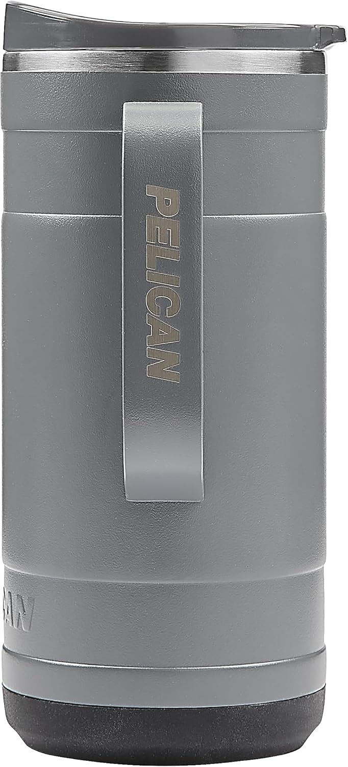 Pelican Hydration Pelican Ridge™ 18 oz Vacuum Insulated Tumbler - Recycled Stainless Steel Double Wall Travel with Dual Lid, Powder Coated Insulated Coffee Mug For Hot Cold Drinks, Graphite - Image 5